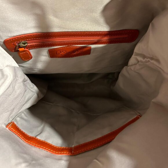 Genuine Italian Leather Backpack - Burnt Orange - Unisex - Picture 10 of 10